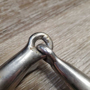 Thick Hollow Mouth Sm Loose Ring Snaffle *gc, stains, dull, plating, scuff, scratches
