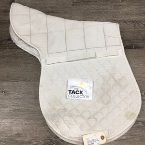 Terry Towel Cotton Fitted Hunter Saddle Pad *gc, puckers, dingy, discolored, snags, older, threads