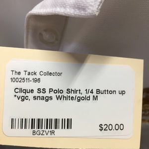 SS Polo Shirt, 1/4 Button up *vgc, snags