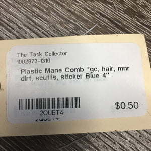 Plastic Mane Comb *gc, hair, mnr dirt, scuffs, sticker