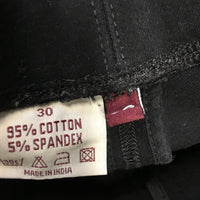 Hvy Cotton Breeches, Pull On *gc, older, faded, seam puckers, pilly/rubbed seat