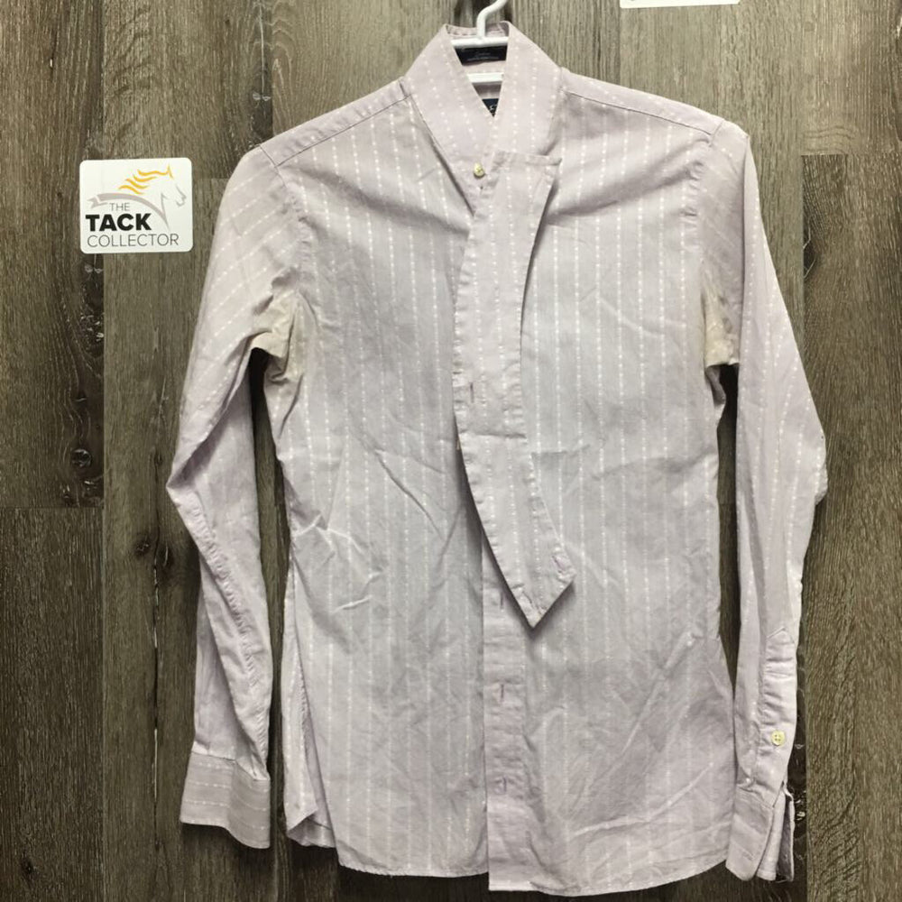 SS Show Shirt, 1 Button Collars *older, gc, pits wrinkled, seam puckers