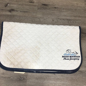 Thick Quilt Baby Saddle Pad, Embroidered *gc, clean, stains, dingy, hair, faded, binding: holes, rubs