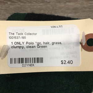 1 ONLY Polo *gc, hair, grass, clumpy, clean