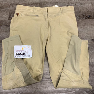 Breeches *gc, older, mnr stains, pulled/pilly seat seams, seam puckers, discolored seat & legs