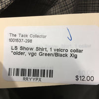 LS Show Shirt, 1 velcro collar *older, vgc