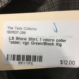 LS Show Shirt, 1 velcro collar *older, vgc