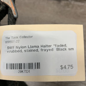 Stiff Nylon Llama Halter *faded, v.rubbed, stained, frayed