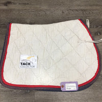 Quilt Jumper Saddle Pad *fair, older, faded, threads, stains, puckers, threads, dingy
