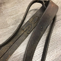 Flat Running Martingale *fair, stiff, dry, rubs, vdirty, chewed, older, oxidized, 0 stopper
