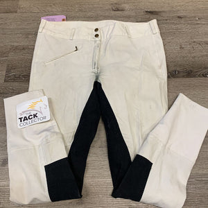 Full Seat Breeches *gc, dingy, stains, pilly/rubbed seat, seam puckers