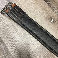 Narrow Leather Girth, 1x els *older, gc, clean, hairy seams, creases/cracking, faded/discolored, rubs
