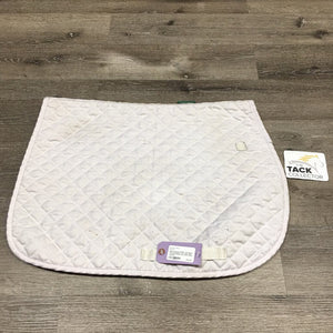 "RMSJ" Quilt Baby Pad, embroidered *gc, clean, pilly, cut ties, threads, mnr stains