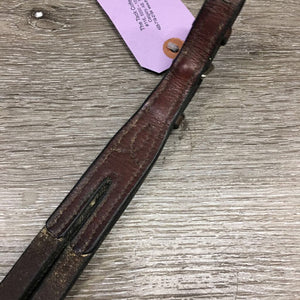 Flat Thick Leather Running Martingale Attachment, Buckle *gc, clean, film/dirty edge, discolored, mnr stains