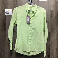 LS Show Shirt *0 collars, gc, mnr stains, loose buttons & threads, seam puckers, older
