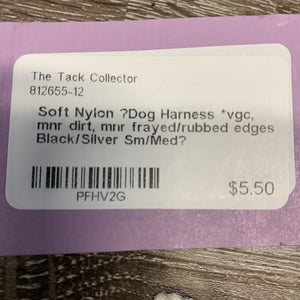 Soft Nylon ?Dog Harness *vgc, mnr dirt, mnr frayed/rubbed edges