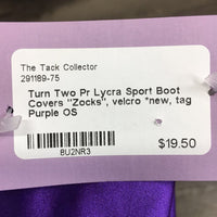 Pr Lycra Sport Boot Covers "Zocks", velcro *new, tag
