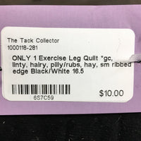 ONLY 1 Exercise Leg Quilt *gc, linty, hairy, pilly/rubs, hay, sm ribbed edge