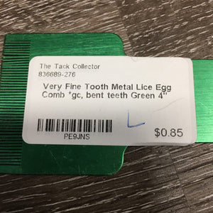 Very Fine Tooth Metal Lice Egg Comb *gc, bent teeth