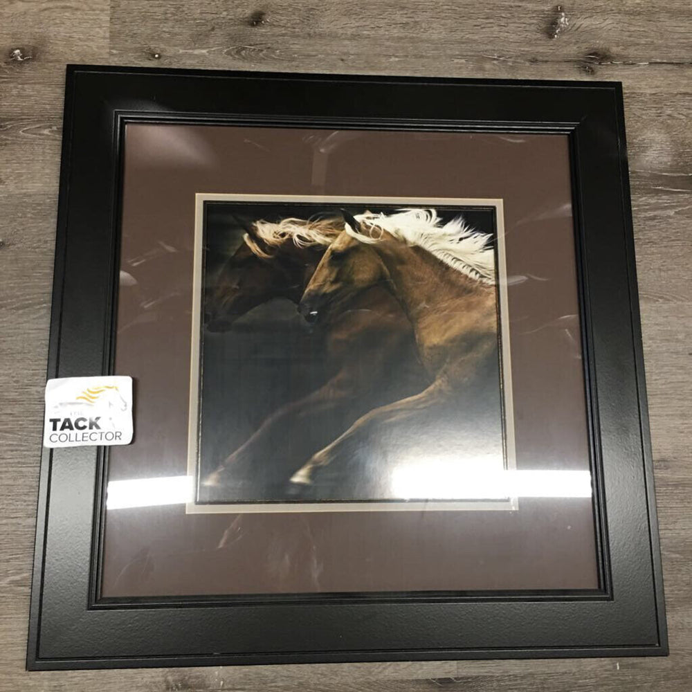 Horse Head Print, Framed & Matted *dusty, gc, scratches