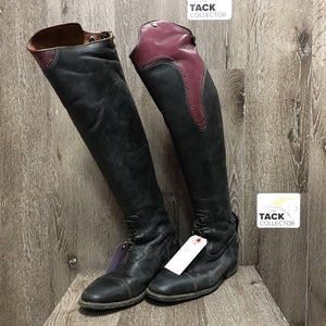 Pr Field Boots, Zips, Ariat Orange plastic forms, Black Bag *gc, older, dirt, dents, scratches, scrapes