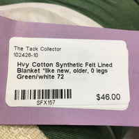 Hvy Cotton Synthetic Felt Lined Blanket *like new, older, 0 legs