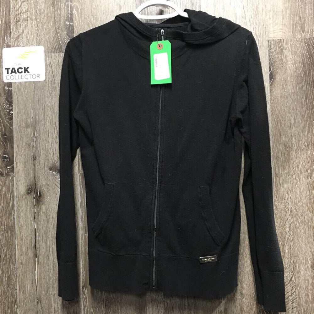 LS Zip Up Cotton Hoodie *gc, pilly, clean, hairy, faded, rubs