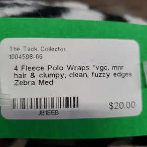 4 Fleece Polo Wraps *vgc, mnr hair & clumpy, clean, fuzzy edges
