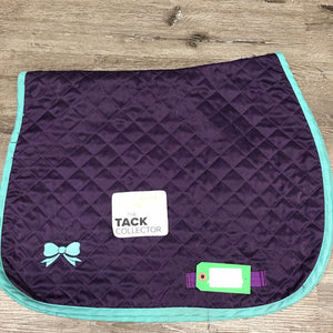 Quilted Baby Saddle Pad *gc, hairy, stains, threads, edge pilling, rubs