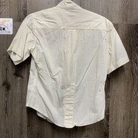 SS Show Shirt, attached button collar *older, gc, v.puckered seams, pits, gc, v.wrinkled