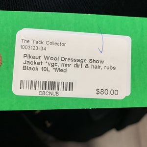 Wool Dressage Show Jacket *vgc, mnr dirt & hair, rubs