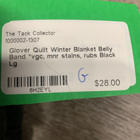 Quilt Winter Blanket Belly Band *vgc, mnr stains, rubs