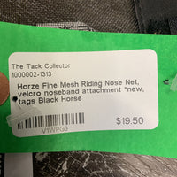 Fine Mesh Riding Nose Net, velcro noseband attachment *new, tags
