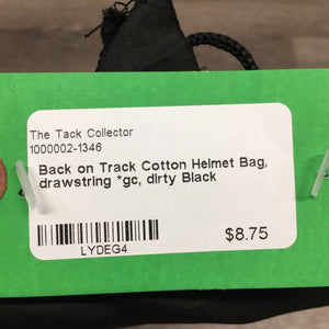 Cotton Helmet Bag, drawstring *gc, dirty