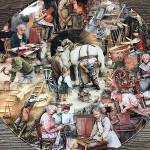 "In Celebration of Old Country Crafts" by Susan Neale Blacksmith/Farm Decorative Plate *vgc
