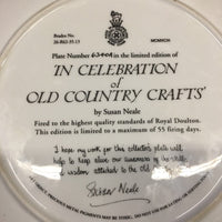 "In Celebration of Old Country Crafts" by Susan Neale Blacksmith/Farm Decorative Plate *vgc
