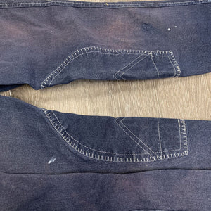 Denim Euroseat Breeches *v.discolored/faded, stains, seams: pulled/undone stitches, puckers