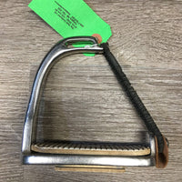 1 ONLY Hvy Safety Stirrup Iron, grip, elastic, keeper *dirty, loose/stained grip, scratches, v.cracked elastic
