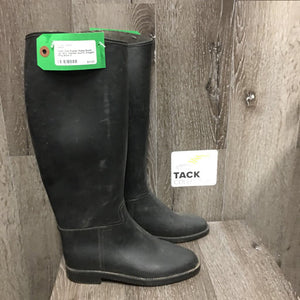 Rubber Riding Boots *gc, dirty, stained, scuffs, snagged lining