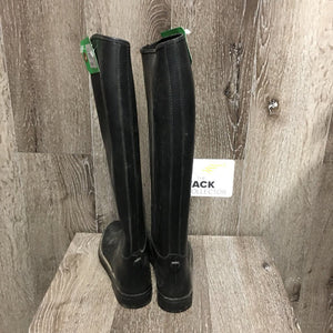 Rubber Riding Boots *gc, dirty, stained, scuffed, pilling lining, hair in soles