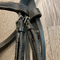 Rsd Narrow Bridle *0 Noseband, tight keepers, scrapes, dirty
