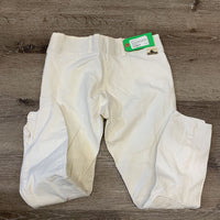 Side Zip Breeches *gc, older, seam puckers, stains, missing belt loop, sm hole, seat/leg stains
