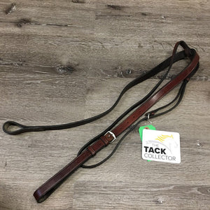 Flat Leather Standing Martingale *xc, older, clean, scratches, mnr dirt & stains