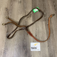 Western Running Martingale, snap *Mismatched, 0 stopper, v.stiff, dry, v.twisted, dirty, repaired