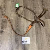 Western Running Martingale, snap *Mismatched, 0 stopper, v.stiff, dry, v.twisted, dirty, repaired
