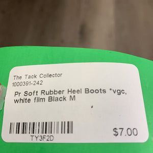 Pr Soft Rubber Heel Boots *vgc, white film