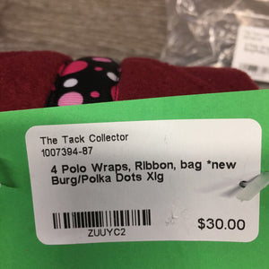 4 Polo Wraps, Ribbon, bag *new