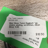 Med Slow Twist Eggbutt *gc, stains, plating, scratches, clean
