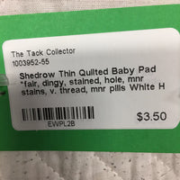 Thin Quilted Baby Pad *fair, dingy, stained, hole, mnr stains, v. thread, mnr pills
