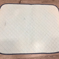 Quilted Baby Pad *fair, stains, holes, faded, marker, rubbed edges
